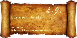 Linkner Jenő névjegykártya